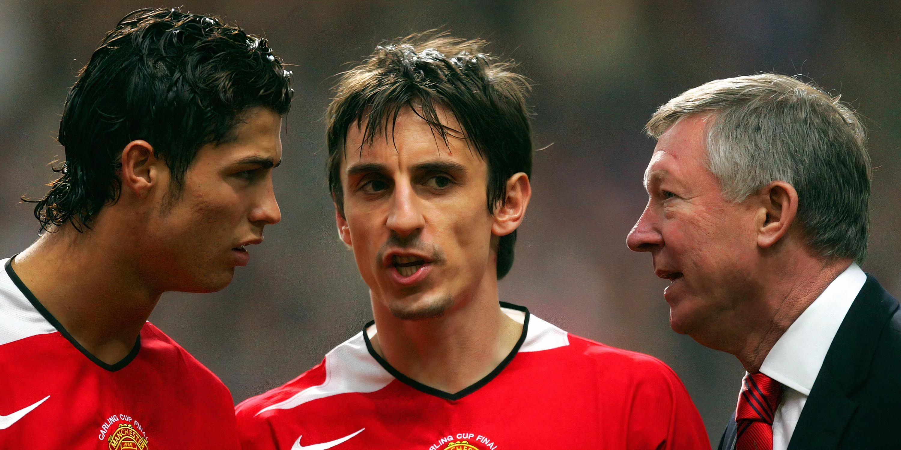 Gary Neville và Cristiano Ronaldo - hai thế hệ tài năng tại Man United dưới thời Sir Alex Ferguson