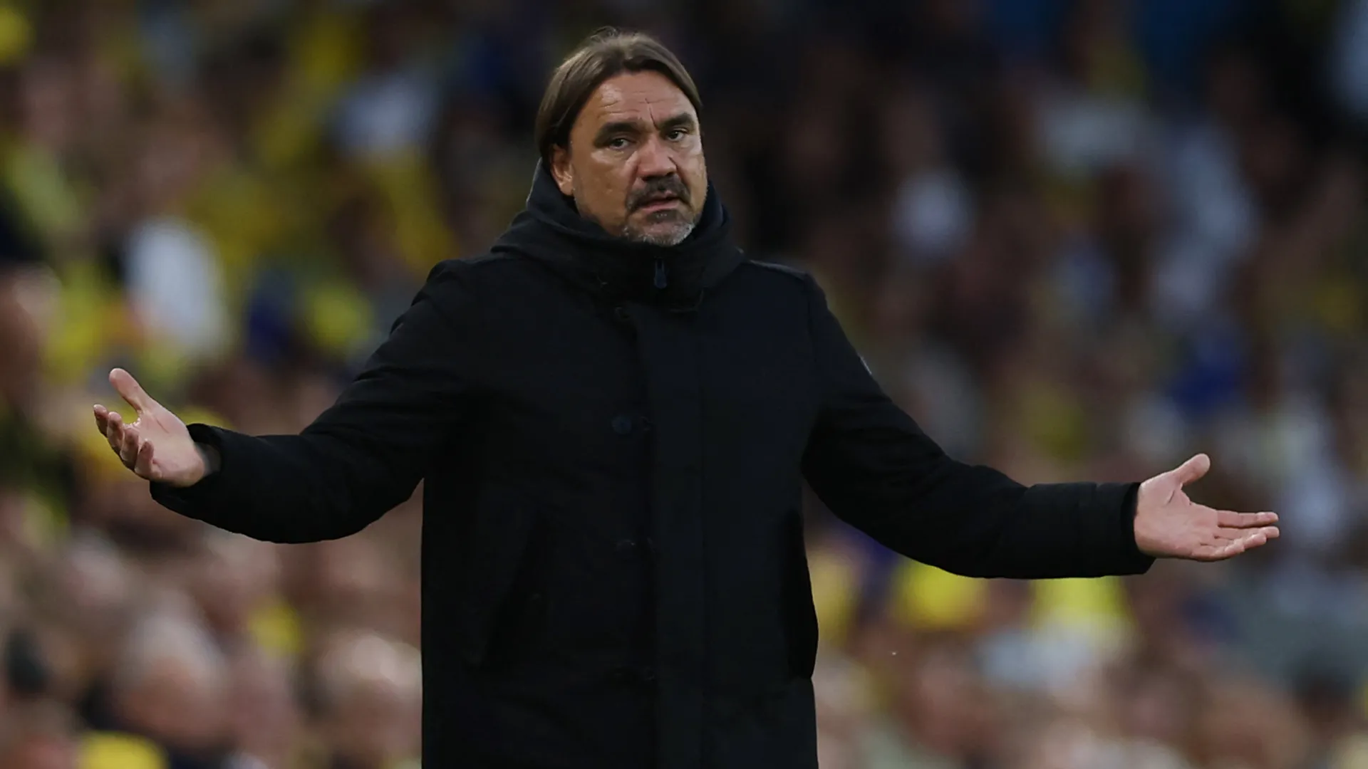 HLV Daniel Farke ăn mừng cùng Leeds United sau khi thăng hạng Premier League