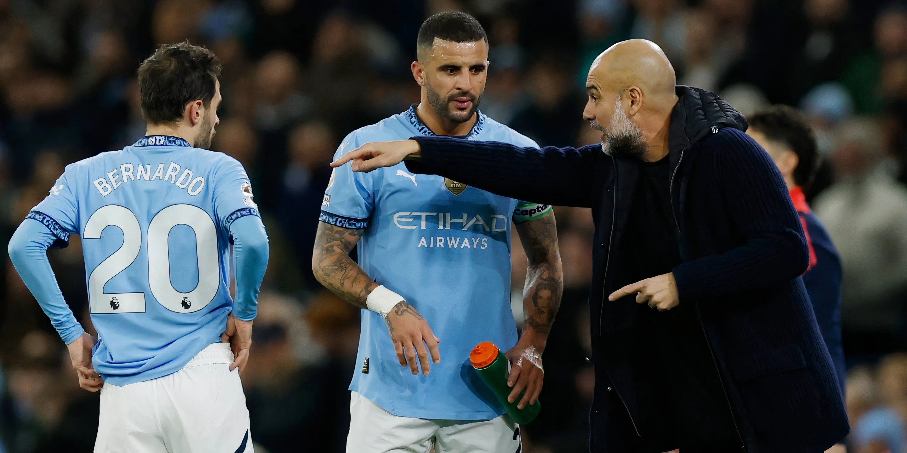 Kyle Walker trong màu áo Man City, tương lai của hậu vệ người Anh tại Etihad đang không chắc chắn.