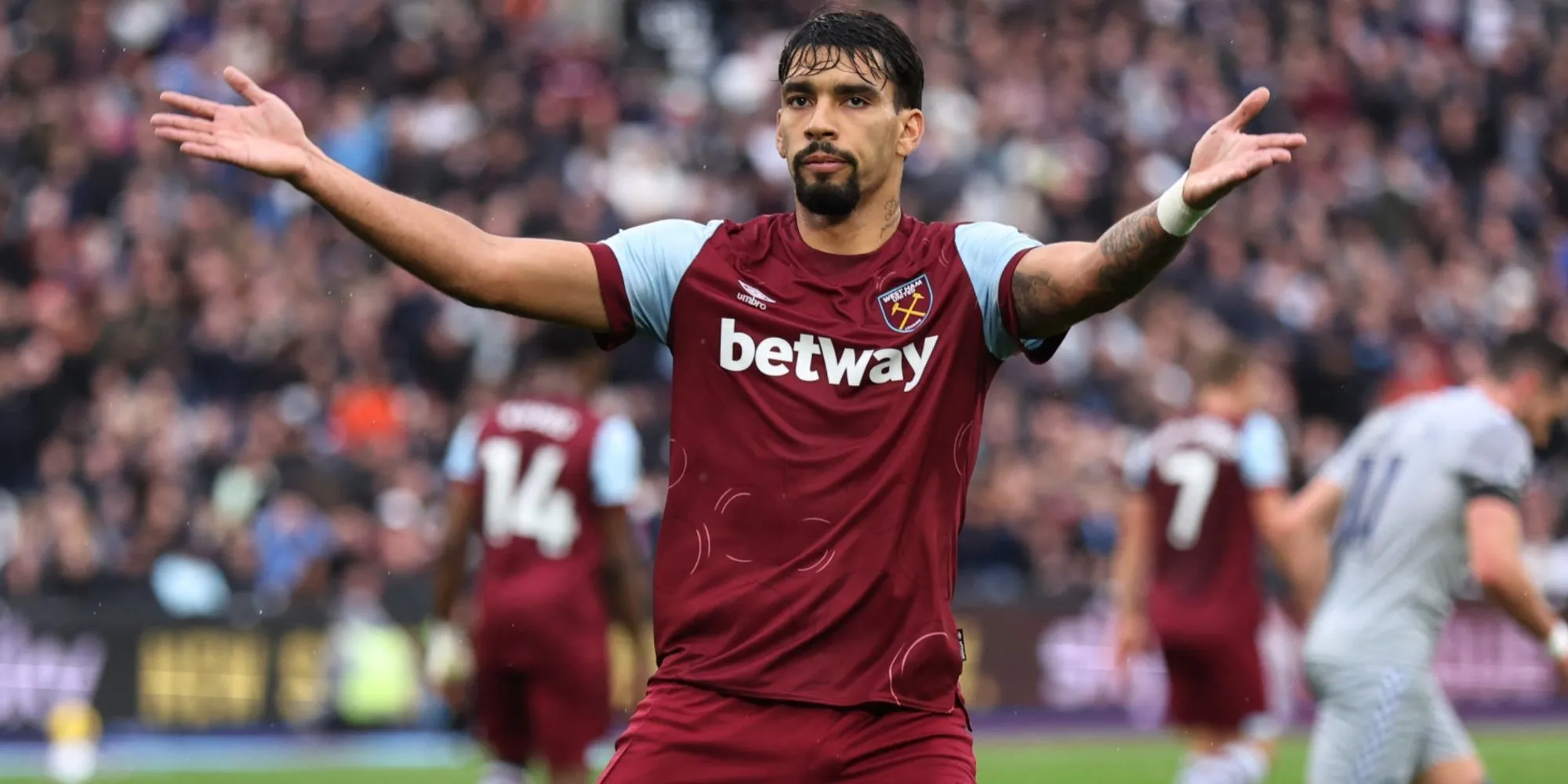Lucas Paqueta thể hiện cảm xúc mãnh liệt trong màu áo West Ham