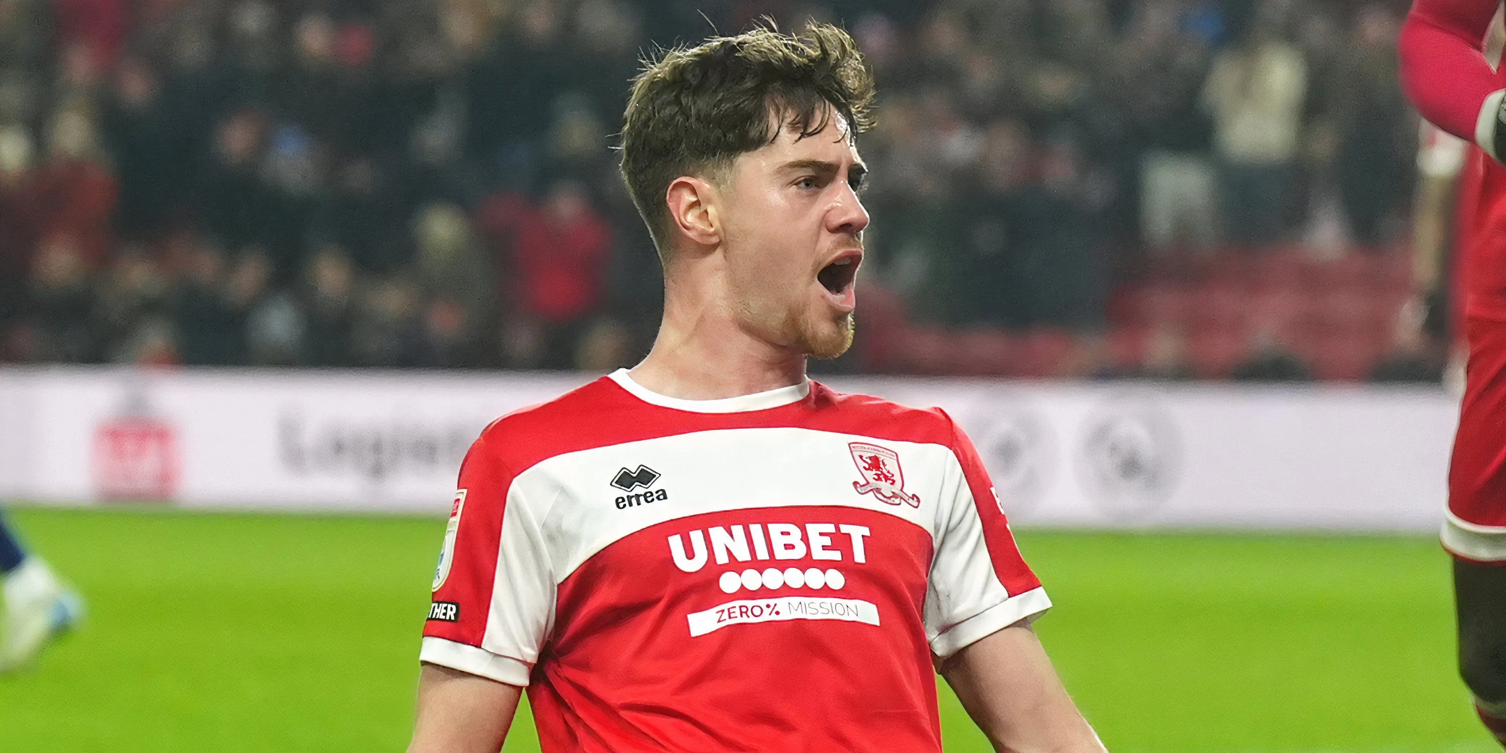 Hayden Hackney ăn mừng sau khi ghi bàn cho Middlesbrough