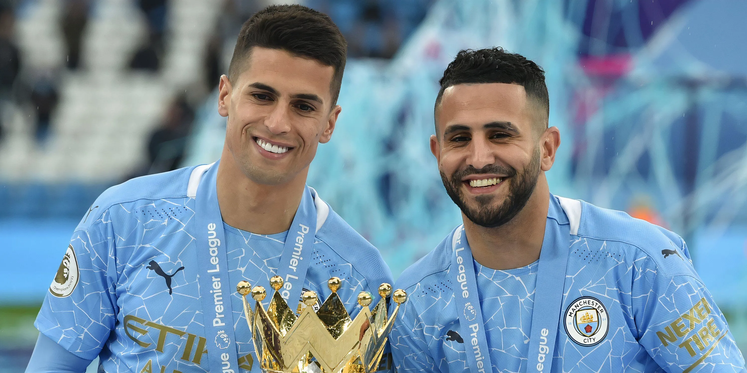 Mahrez và Cancelo cùng Man City ăn mừng vô địch Premier League