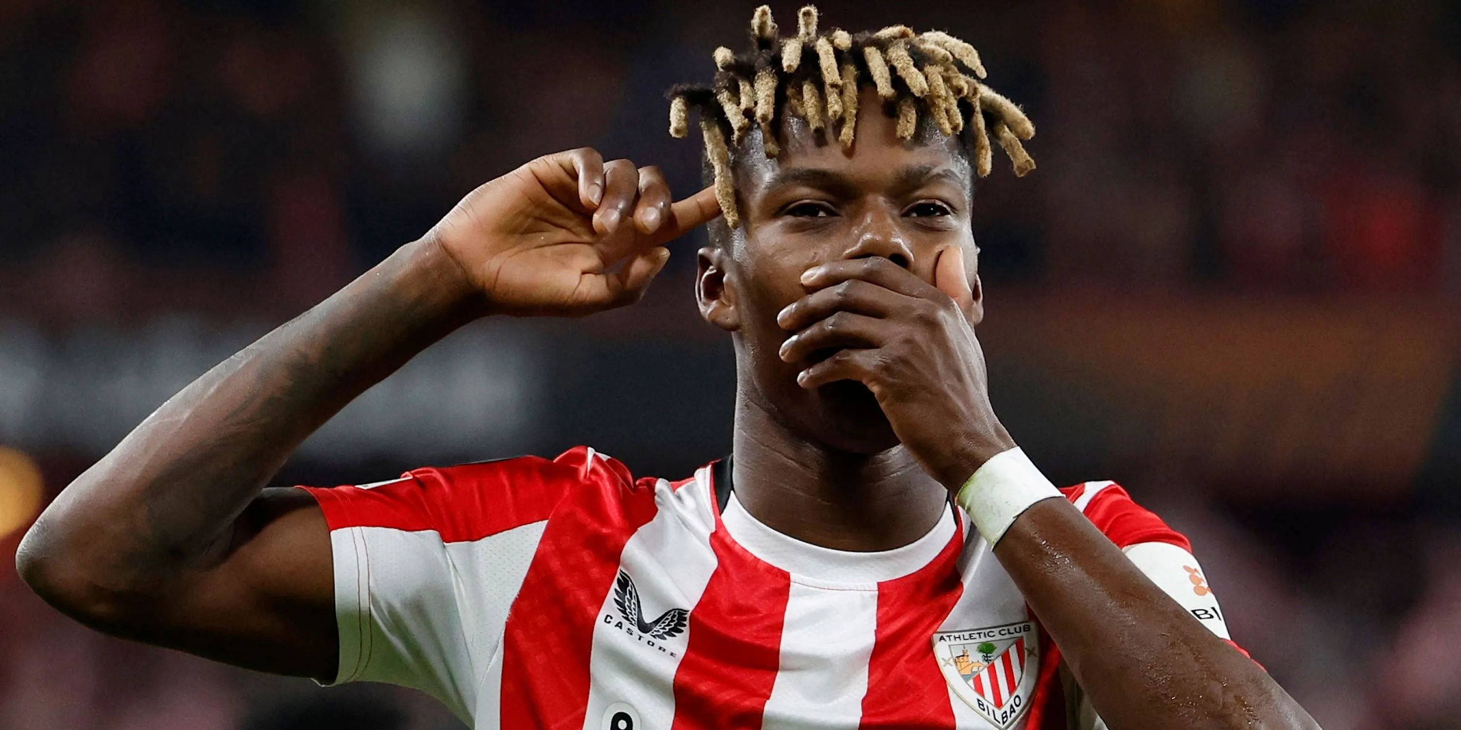 Nico Williams ăn mừng bàn thắng trong màu áo Athletic Bilbao