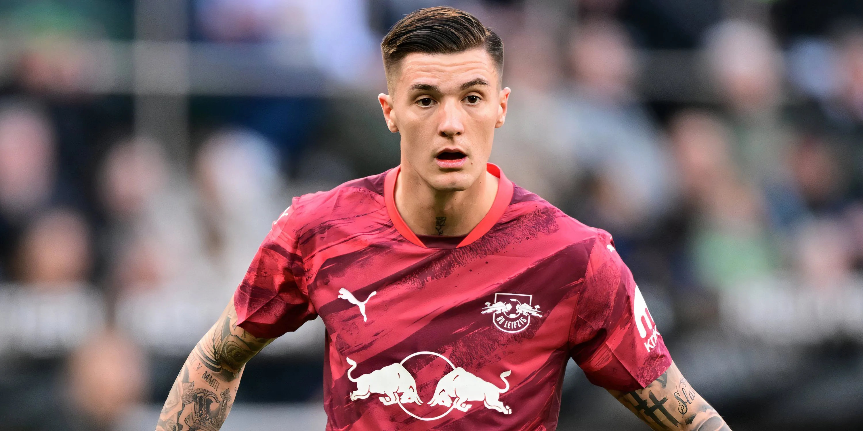 Tiền đạo Benjamin Sesko của RB Leipzig, một mục tiêu khác của Arsenal