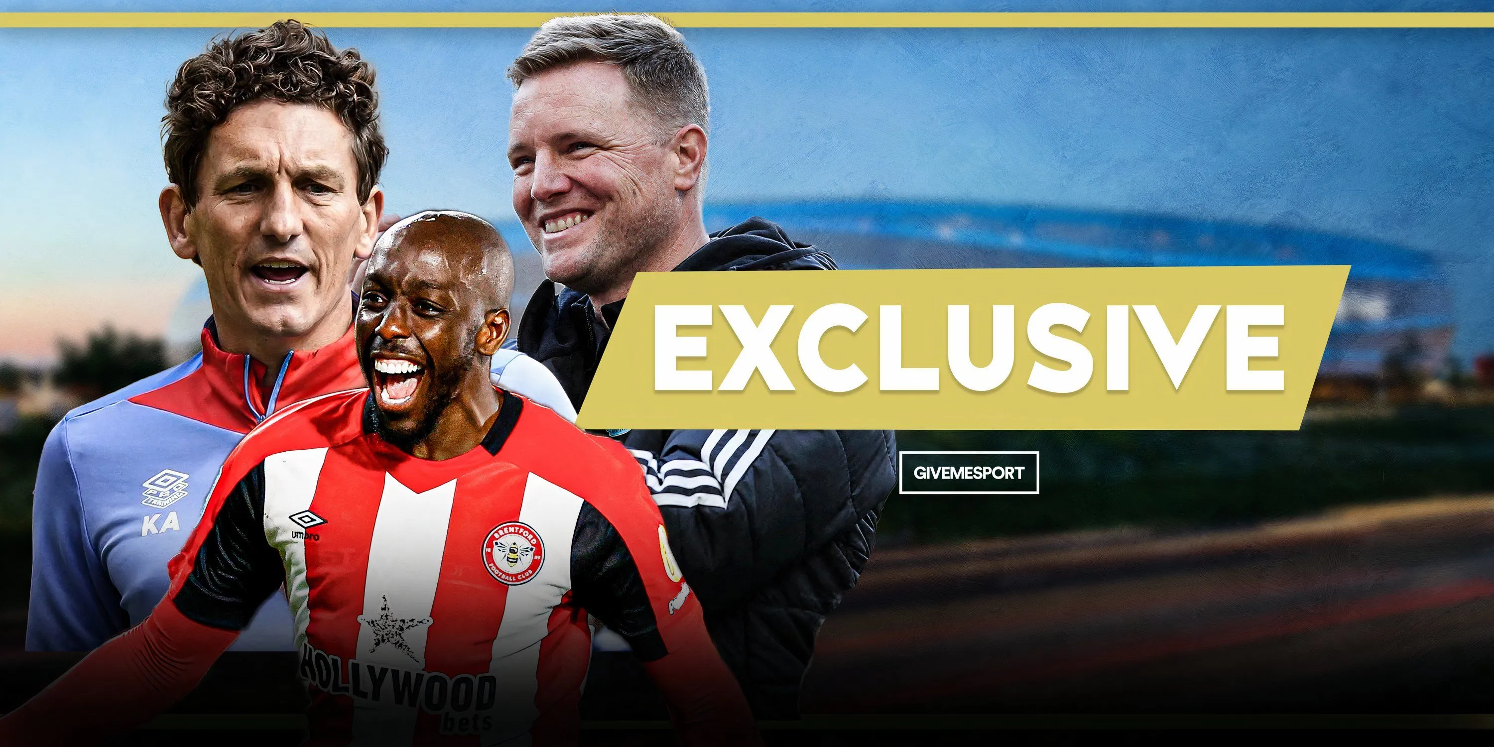 Huấn luyện viên Eddie Howe của Newcastle United và tiền đạo Yoane Wissa của Brentford trong bối cảnh tin đồn chuyển nhượng