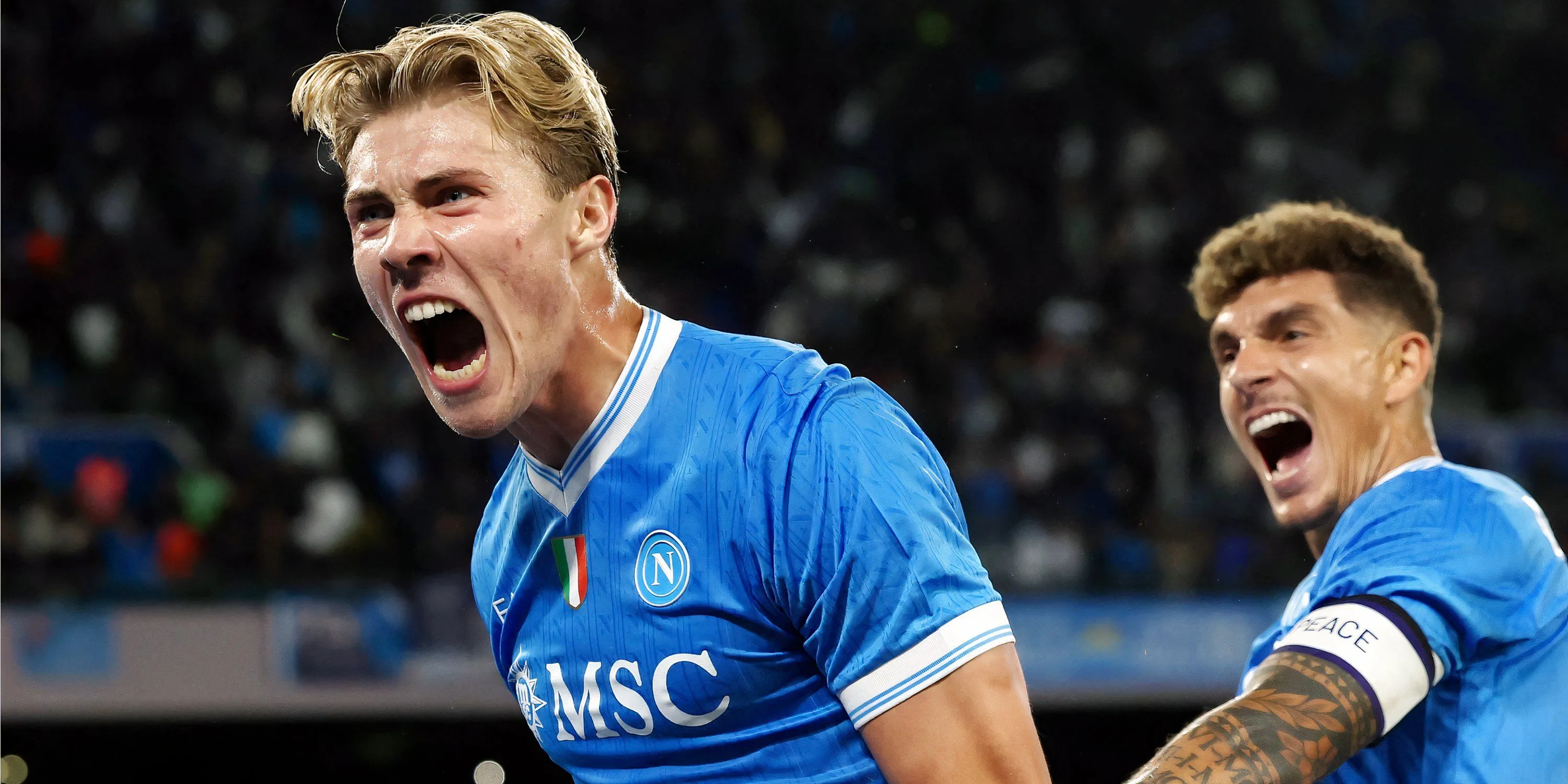 Rasmus Hojlund tỏa sáng trong mái áo Napoli với những pha xử lý bóng kỹ thuật cao